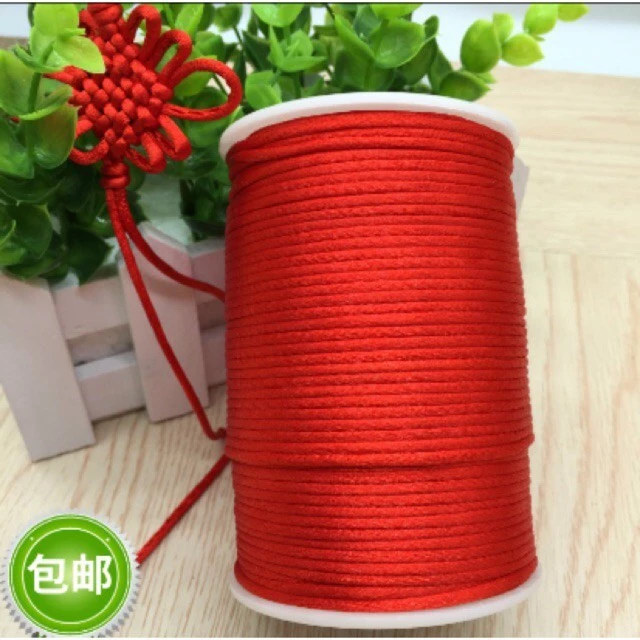Dây dù đỏ treo tag sticker liễn Tết 5 mét chắc chắn - Phụ kiện dây dù nhỏ trang trí Tết 01222