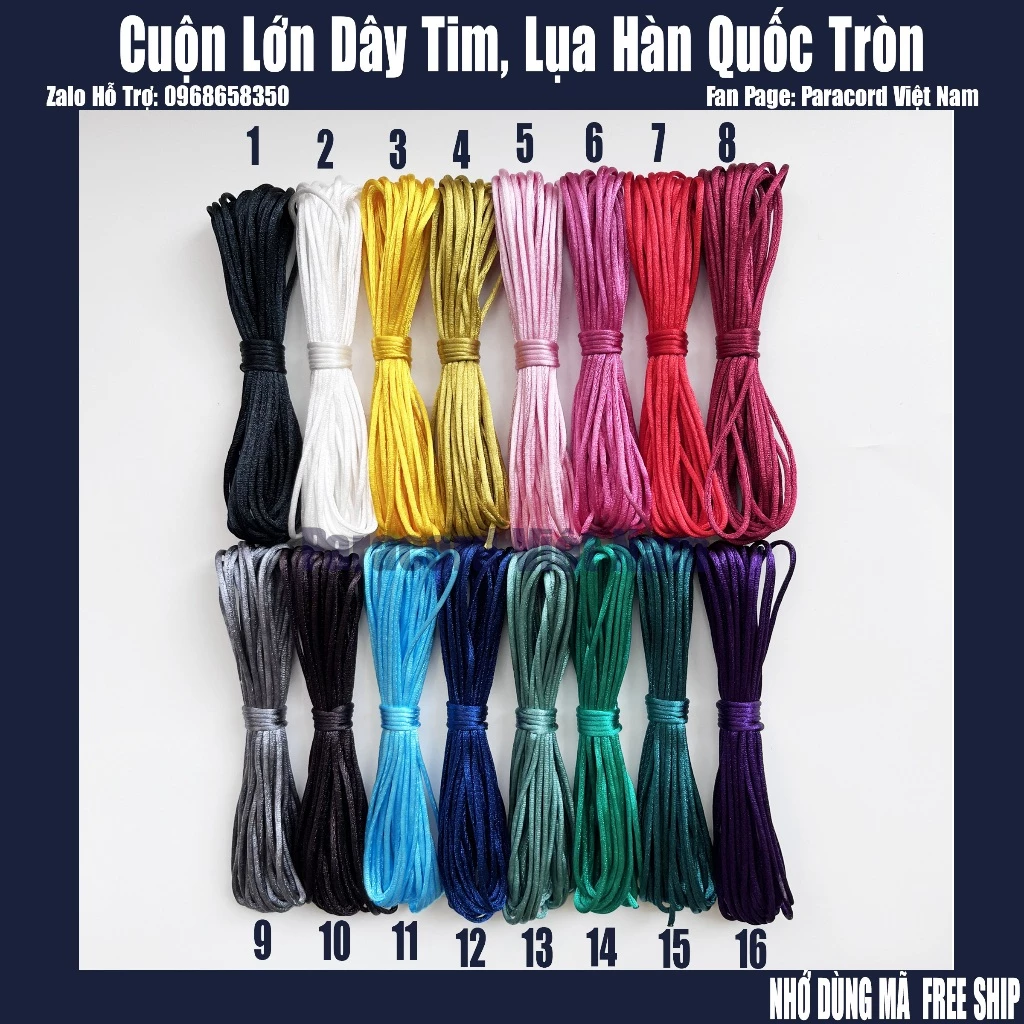 (Cuộn Lớn) Dây Tim, Dây Lụa Hàn Quốc 35m, 50m, 90m