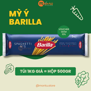 [DATE XA] Mỳ Ý Barilla Spaghetti sợi hình ống cỡ số 5 nhập khẩu Italia Mỳ Ý TÚI 1KG Date 2026