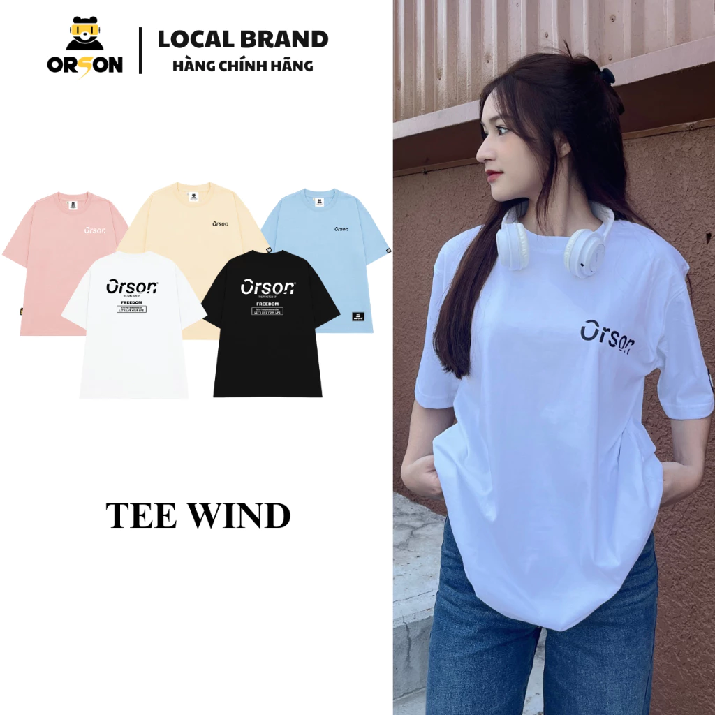 Áo thun Local Brand Orson Studio - Tee WIND Áo Form Rộng Tay Lỡ Dành Cho Nam Nữ, Thoáng Mát ,Co Dãn