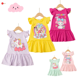 Váy đầm bé gái size 2-10 tuổi, đầm cotton cho bé gái, váy đầm cotton trẻ em hoa nhí đẹp, có nhiều màu - SUNKIDS1