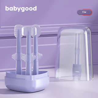 Set 3 Bàn Chải Rơ Lưỡi Silicone 3 Giai Đoạn Phát Triển Răng Nướu