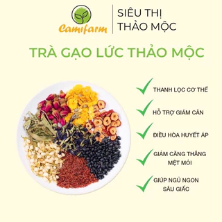 Trà gạo lứt Siêu thị thảo mộc Camifarm giúp thanh nhiệt, mát gan, hỗ trợ giảm cân