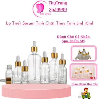 Lọ Triết Serum Tinh Chất Thủy Tinh | Lọ Triết Tinh Chất Tế Bào Gốc 5ml 10ml Cao Cấp