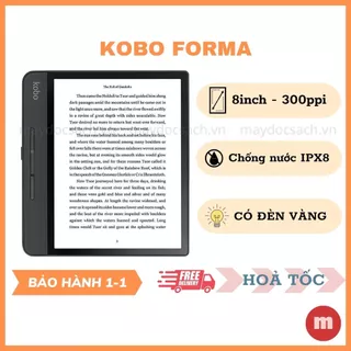 Máy đọc sách Kobo Forma - màn hình lớn 8inch, chống nước, có đèn vàng