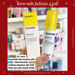 [ DrJart+ ] Kem dưỡng mắt giúp làm sáng, mờ thâm Ceramidin Eye Cream