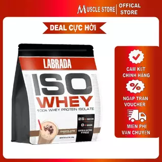 [Chính Hãng BBT] ISO WHEY - Labrada (2.3kg 5LBS) - Sữa Tăng Cơ, bổ sung 25g Whey Protein Isolate 100%,  BCAA, Glutamine