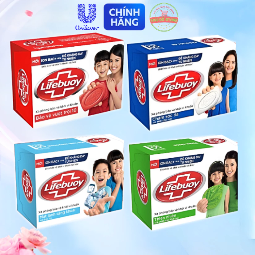 Bánh Xà Phòng Lifebuoy Ion Bạc Bảo Vệ Khỏi 99.9% Vi Khuẩn - 90G