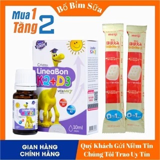 Lineabon Vitamin K2+D3 MK7 Hỗ Trợ Hấp Thụ Canxi Giảm Nguy Cơ Loãng Xương Cho Trẻ Hộp 10ml Thực Phẩm Bảo Vệ Sức Khỏe