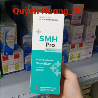 Nước súc miệng SMH PRO AG+ 300ml giúp hơi thở thơm mát,loại bỏ vi khuẩn