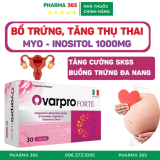 Bổ Trứng, Tăng Khả Năng Thụ Thai, Kích Thích Rụng Trứng, Buồng Trứng Đa Nang, Hiếm Muộn Ovarpro Forte Myo Inositol