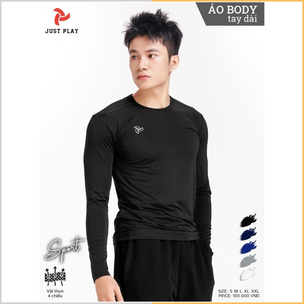 Áo giữ nhiệt nam, áo lót thể thao tay dài co giãn 4 chiều cao cấp