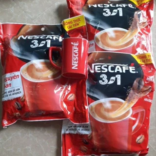 [FREESHIP XTRA] CÀ PHÊ HÒA TAN NESCAFE 3IN1- cafe sữa đá NÂU - NESCAFE Bịch xanh - Ly Cốc