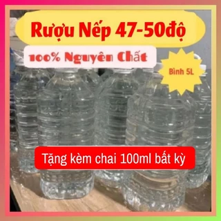 Rượu Nếp Trắng Nhà Nấu Dùng Để Nấu Ăn - Ngâm Rượu,Thơm ngon Chất lượng / Bình 5L