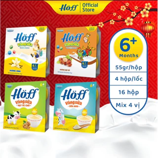 Váng Sữa Hoff mix bốn vị cho bé từ 6 tháng tuổi, giàu protein và canxi, tăng cường hệ miễn dịch