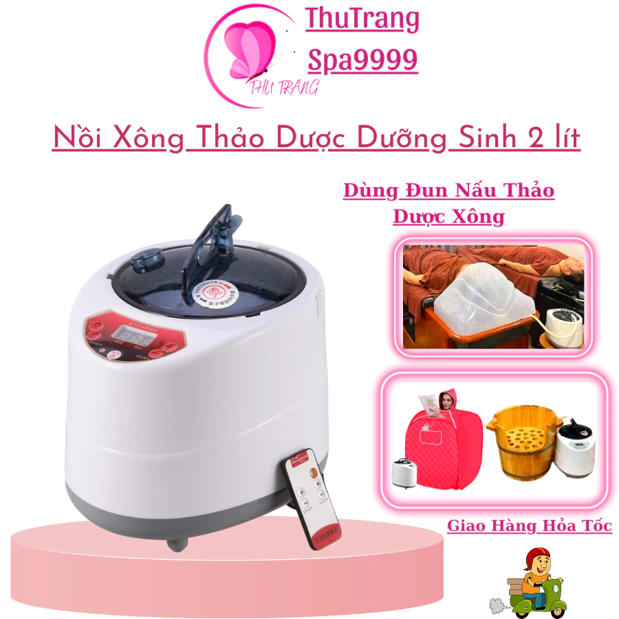 Máy Xông Hơi Thảo Dược Dưỡng Sinh Spa | Nồi Đun Nấu Thảo Dược 2Lít