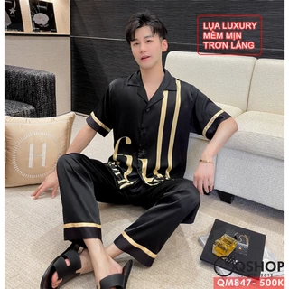 Tổng hợp bộ đồ pijama nam Luxury cao cấp quần dài tay ngắn mặc nhà mặc ngủ sang trọng thoải mái QSHOP QM847