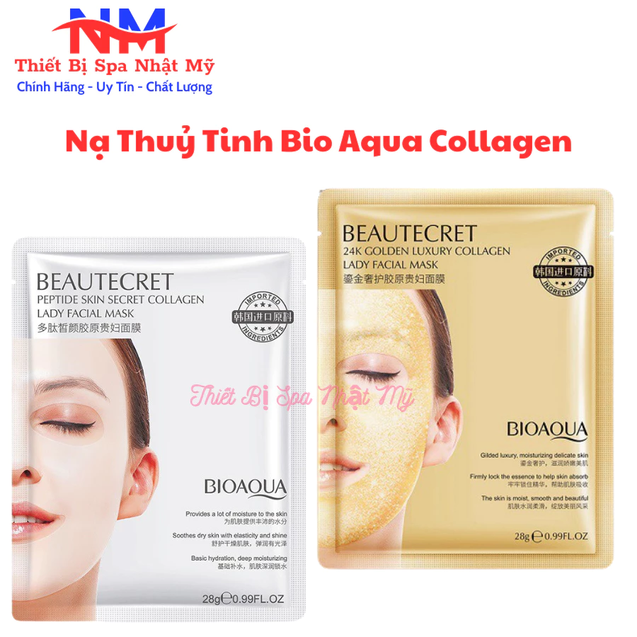 Mặt Nạ Thủy Tinh Bioaqua I Nạ Thạch Collagen Beautecret Dưỡng Ẩm, Sáng Da