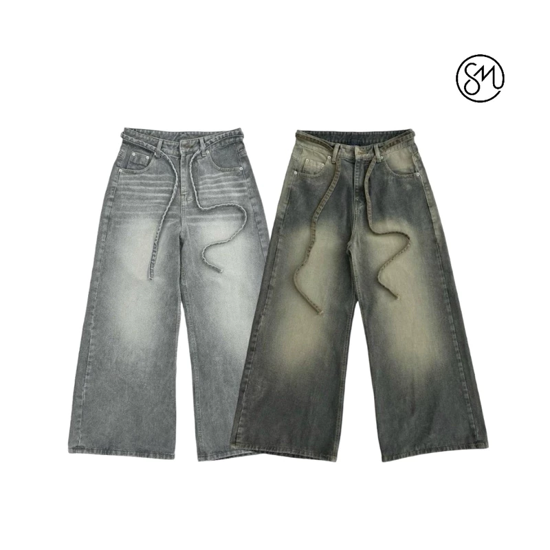 QUẦN BAGGY JEANS ỐNG SIÊU RỘNG FORM TO DÂY THỪNG 1340 1345 FORM UNISEX