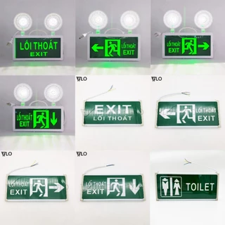 Đèn Sự Cố Khẩn Cấp Chiếu Sáng Kết Hợp Biển Chỉ Dẫn Thoát Hiểm, Toilet, Thoát Nạn Exit, Phòng Cháy Chữa Cháy