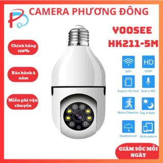 Camera Yoosee Bóng Đèn Thế Hệ Mới 8 Led 5.0Mp Góc Rộng Siêu Nét Full Hd Hồng Ngoại Quay Đêm - Hàng Chính Hãng