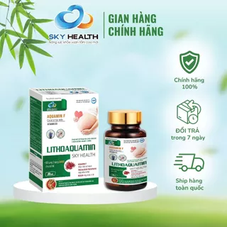 Canxi Hữu cơ LITHOAQUAMIN SKY HEALTH cho bà bầu bổ sung canxi và vitamin D3 nhập khẩu Thụy Sĩ - Lọ 30 viên