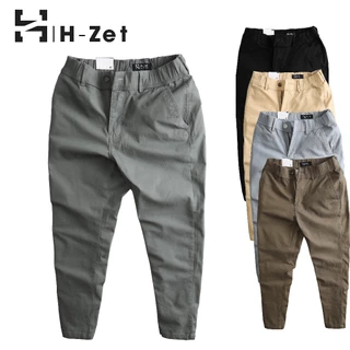 Quần dài kaki nam form slimfit H-ZET vải kaki cotton co giãn, đanh mịn kết hợp lưng thun HZ02