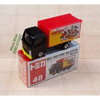 Đồ chơi mô hình tĩnh xe tomica, No.48 Isuzu ELF (Mickey & Friends) Truck