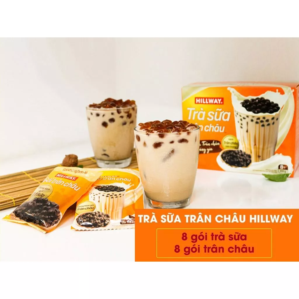 {Date 3/2025} Trà sữa Trân châu Hillway Hộp 8Ly 416g