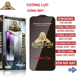 Kính cường lực xiaomi redmi 13c (ox66) super kingkong full màn / miếng dán