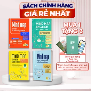 Bộ 4 Cuốn Mind Map English Tự Học Tiếng Anh Cho Người Mới Bắt Đầu - Sách Học Tiếng Anh - MCBooks