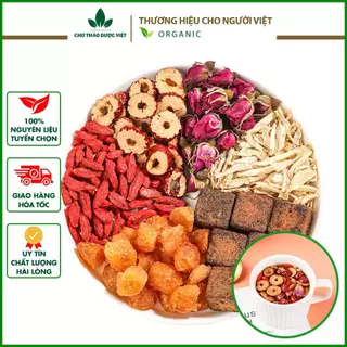 Trà gừng đường nâu mix sẵn (Hỗ trợ giảm đau bụng kinh, lưu thông khí huyết) - Chợ Thảo Dược Việt