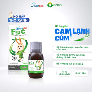 Siro Ho Cho Bé Smartbibi Flu C Giúp Giảm Đau Rát Họng, Viêm Họng Do Cảm Lạnh, Cảm Cúm 100ml