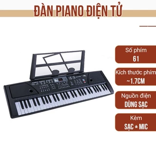 Đàn Piano Điện Tử Đàn Piano 61 Phím Kèm Mic Cho Bé Đàn Organ 61 Phím Tặng Kèm Micro Và Giá Đỡ Nhạc Lý