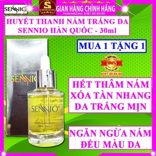 Huyết thanh nám trắng da Sennio intensive whitening dual serum mờ thâm nám tàn nhang đồi mồi dưỡng ẩm làm đều màu da tốt