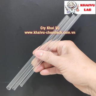 Combo 5 ống mao quản ống dẫn thủy tinh chịu nhiệt 20cm phi 6, 8, 10mm thí nghiệm