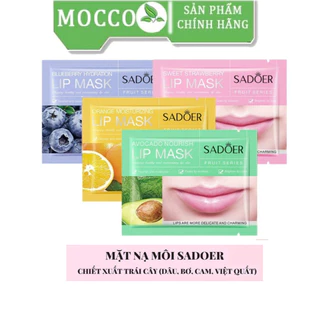 Mặt nạ môi dưỡng ẩm làm hồng giảm thâm môi collagen chiết suất trái cây cấp ẩm môi sadoer MSD01