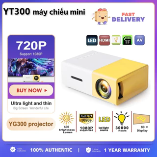 Máy chiếu Y300 Projector Máy chiếu mini cầm tay HD 1080P LED Điện thoại máy tính xách tay Android HDMI USB Nhỏ