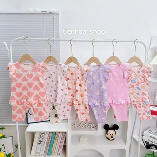 [Bé 7-19kg] Bộ Cánh Tiên Quần Lửng TIENHOASHOP Cotton Bozip Xuất Dư Siêu Mềm Mịn Mát Cho Bé Gái - HÀNG LOẠI 1