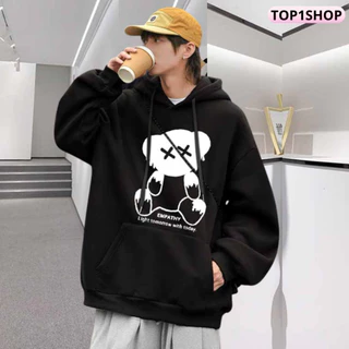 ÁO KHOÁC HOODIE GẤU EMPATHY NAM NỮ UNISEX PHONG CÁCH HÀN QUỐC TRẺ TRUNG NĂNG ĐỘNG - ÁO KHOÁC NỈ BÔNG MẶC ĐI CHƠI