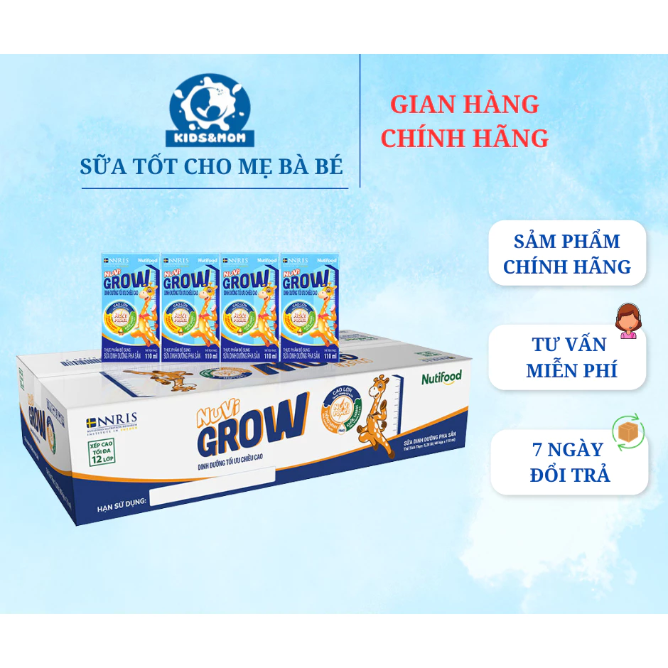 Sữa Nuvi Grow pha sẵn 110ml, 180ml