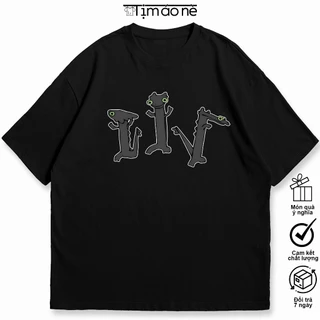 Áo Thun Rồng Sún Răng, Rồng Nhảy Meme Hài Hước Dragon Dancing Độc Đáo. 100% Cotton, co giãn 2 chiều, cho Nam Nữ Oversize