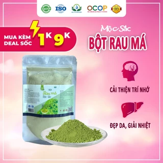 Bột rau má sấy lạnh nguyên chất Mộc Sắc túi 100g, bột rau má đắp mặt, giải nhiệt của siêu thị thiên nhiên