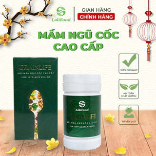 Bột Mầm Ngũ Cốc Dinh Dưỡng LoliFood 500g Hữu Cơ Tốt Cho Người cao tuổi, Trẻ nhỏ, Người gầy, Ăn chay