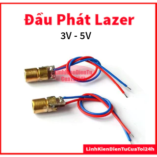 Giá Sỉ 5 Cái Đầu phát tia laze 5V, 3V - Module diode Laser sáng đỏ hội tụ 5V - Bước Sóng 650nM (Gửi đơn từ 20K)