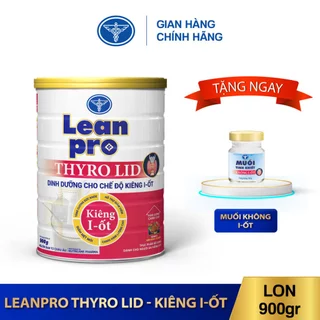 Lon sữa Leanpro Thyro LID 900g – Dinh dưỡng tối ưu cho người kiêng I-ốt, cường giáp, bệnh tuyến giáp basedow