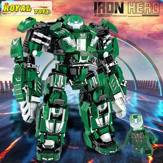Đồ Chơi Lắp Ráp Kiểu Lego Robot Mô Hình Người Sắt Biến Hình Iron Man HulkBuster Mecha MK26 LY76030 Với 700+ Mảnh Ghép