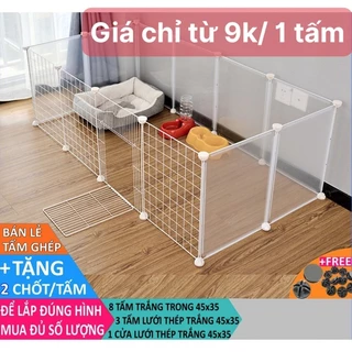 [TẶNG CHỐT] QUÂY CHUỒNG CHÓ, MÈO, TẤM NHỰA TRONG, LƯỚI SẮT, THÉP nhiều màu