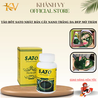 Tảo Bột Sato Nhật,Tảo Cấy Nano Trắng Da Đẹp Mờ Thâm Hộp 100g Chính Hãng