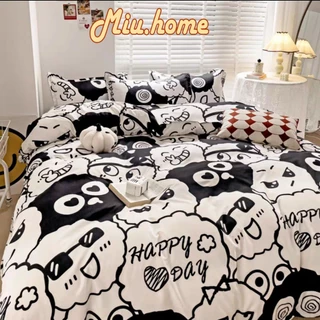 Set Chăn Ga Gối 4 Món, 3 Món 💖m2/m4/m6/m8/2m2💖 Cotton Poly 4 Mùa, Ga Giường Dưa Hồng Cute - MiuHomevn